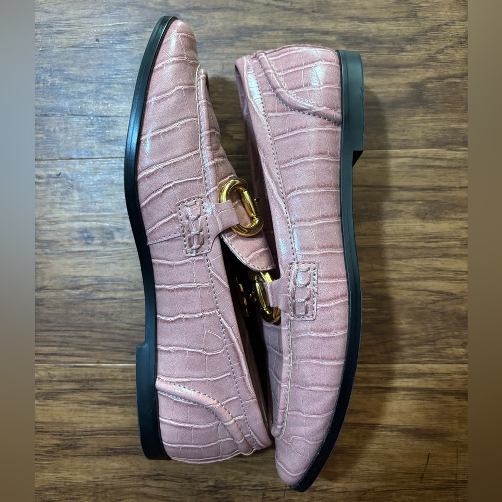 Jeffery Campbell Velviteen Bit Loafer (Women) Pink Croc Embossed size 8 loafers - Picture 2 of 9
